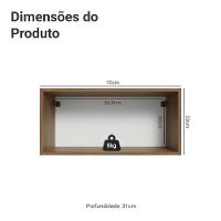 Armário Aéreo 70 Cm 1 Porta Basculante Vik Madesa Rustic/branco - 2