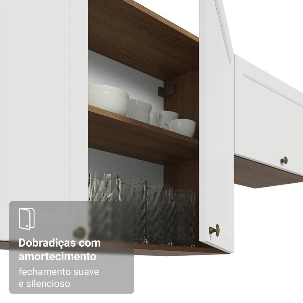 Armário Aéreo 35 Cm 1 Porta Vik Madesa Rustic/branco - 3