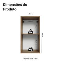 Armário Aéreo 35 Cm 1 Porta Vik Madesa Rustic/branco