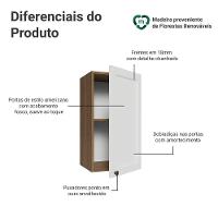 Armário Aéreo 35 Cm 1 Porta Vik Madesa Rustic/branco - 5