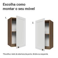 Armário Aéreo 35 Cm 1 Porta Vik Madesa Rustic/branco - 6