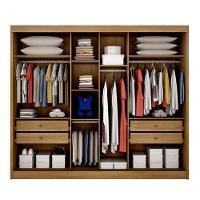 Guarda Roupa Casal Ripado Com Espelho 3 Portas 4 Gavetas - Canastra-cumaru - Móveis Novo Horizonte - 3