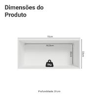 Armário Aéreo 70 Cm 1 Porta Basculante Vik Madesa Branco/cinza - 2