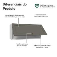 Armário Aéreo 70 Cm 1 Porta Basculante Vik Madesa Branco/cinza - 3