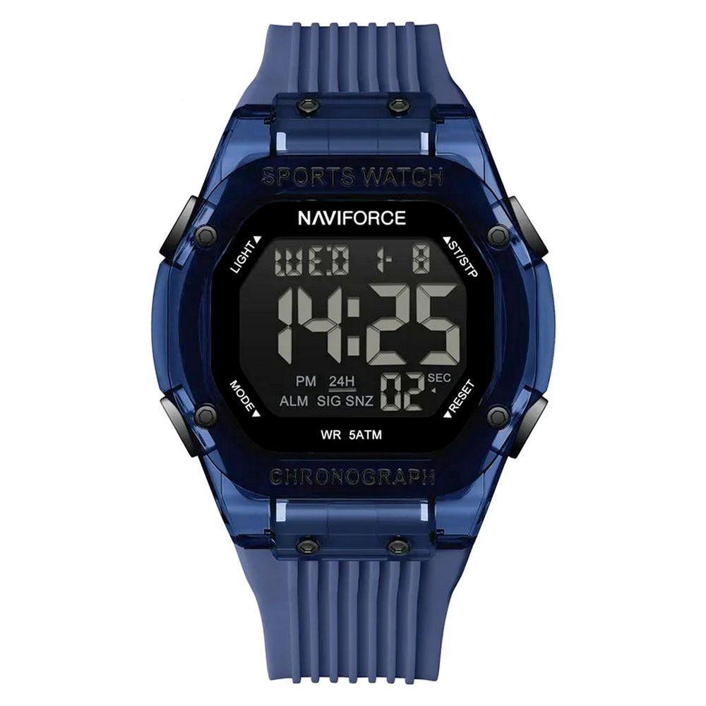 Relógio Digital Esportivo Luminoso Pulseira De Silicone 50m à Prova D'água Azul - 1