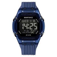 Relógio Digital Esportivo Luminoso Pulseira De Silicone 50m à Prova D'água Azul - 1
