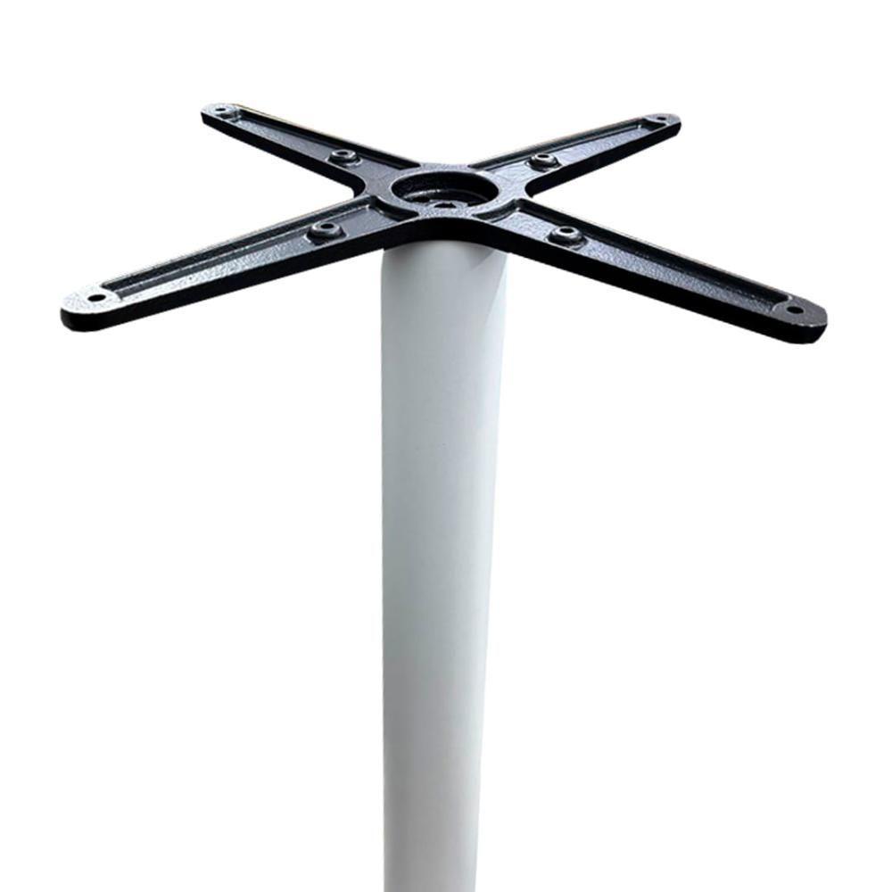 Mesa Pisa Beta Bistrô Fratini 107,50cm (a) Disco Redondo Branco Tampo Mdp Quadrado Noce Nat 60cm (l) - 4