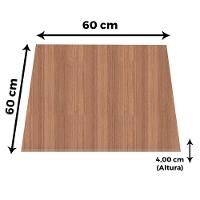 Mesa Pisa Beta Bistrô Fratini 107,50cm (a) Disco Redondo Branco Tampo Mdp Quadrado Noce Nat 60cm (l) - 5