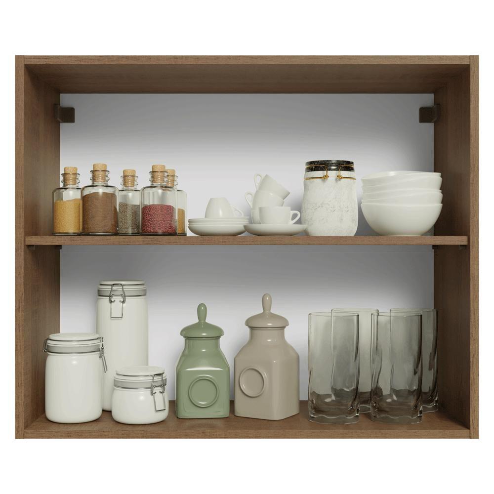 Armário Aéreo 80 Cm 2 Portas Vik Madesa Rustic/verde - 4