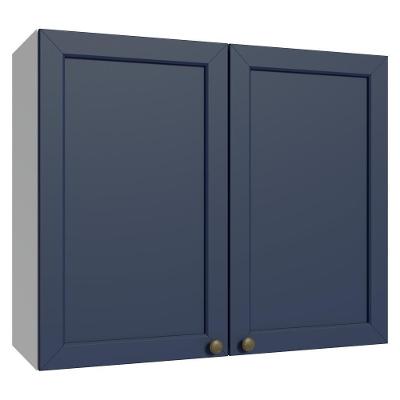 Armário Aéreo 80 Cm 2 Portas Vik Madesa Branco/azul
