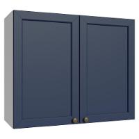 Armário Aéreo 80 Cm 2 Portas Vik Madesa Branco/azul - 1