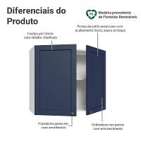Armário Aéreo 80 Cm 2 Portas Vik Madesa Branco/azul - 3