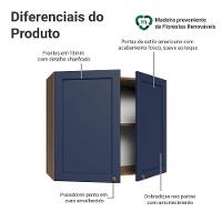Armário Aéreo 80 Cm 2 Portas Vik Madesa Rustic/azul - 3