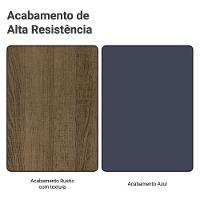 Armário Aéreo 80 Cm 2 Portas Vik Madesa Rustic/azul - 8