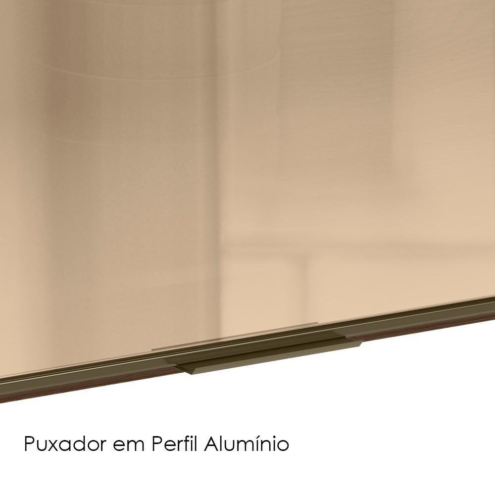 Armario Aereo Balcao 1p Vidro 40cm Mdf Kali Nicioli Carvalho Toq Chumbo - 7