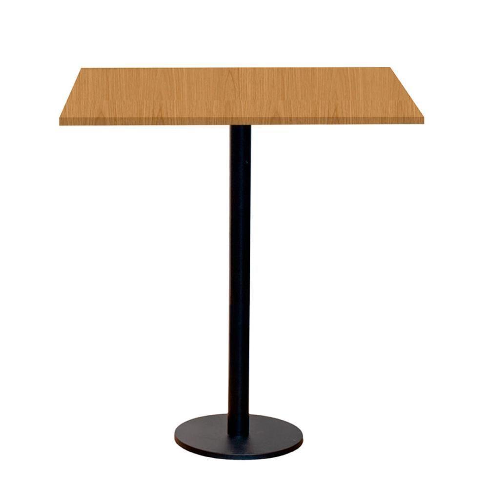 Mesa Pisa Beta Bistrô Fratini 107,50cm (a) Disco Redondo Preto Tampo Mdp Quadrado Samba 60cm (l) - 1