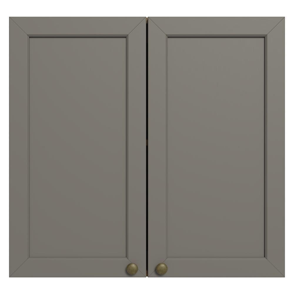 Armário Aéreo 70 Cm 2 Portas Vik Madesa Rustic/cinza - 5
