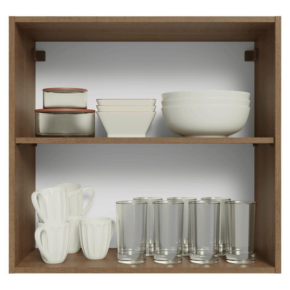 Armário Aéreo 70 Cm 2 Portas Vik Madesa Rustic/cinza - 8