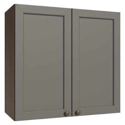 Armário Aéreo 70 Cm 2 Portas Vik Madesa Rustic/cinza