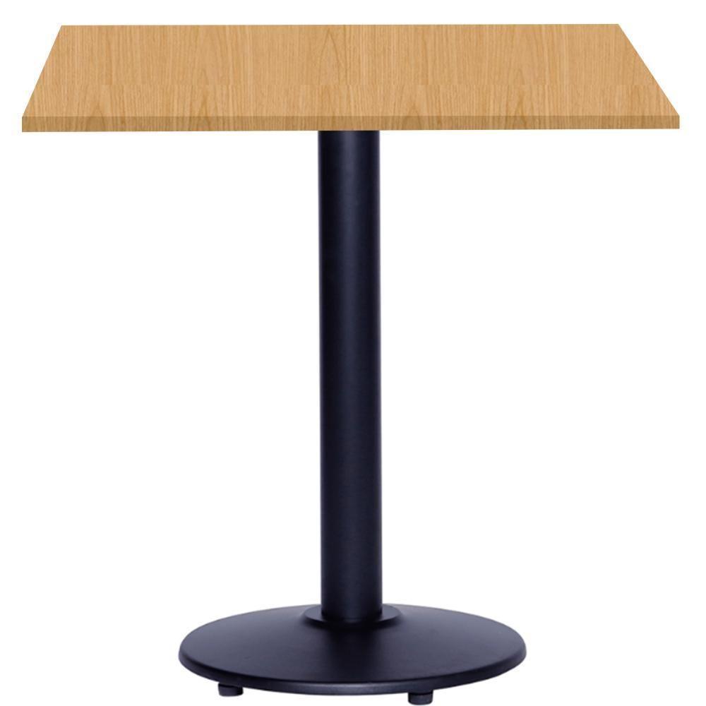 Mesa Zeta Ferro Preto 75 Cm (alt) Disco Redondo Tampo Mdp Quadrado 70 Cm (larg) X 2,50 Cm Alt Samba - 1