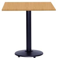 Mesa Zeta Ferro Preto 75 Cm (alt) Disco Redondo Tampo Mdp Quadrado 70 Cm (larg) X 2,50 Cm Alt Samba - 1