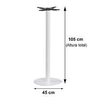 Mesa Pisa Beta Bistrô Fratini 107,50cm (a) Disco Redondo Branco Tampo Mdp Redondo Branco 60cm (l) - 3