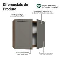 Armário Aéreo 80 Cm 2 Portas Vik Madesa Rustic/cinza - 3