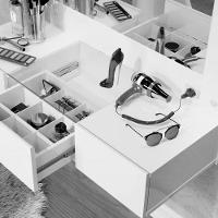 Penteadeira Camarim Lux Lux Suspensa Sofia 3 Gavetas C/ Led Branco - 7