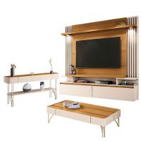 Home Suspenso Cosmo E Aparador Vivant E Mesa De Centro Cadenza Cinamomo Off White - Hb Móveis - 1