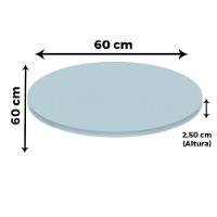 Mesa Pisa Beta Bistrô Fratini 107,50cm (a) Disco Redondo Inox Tampo Mdp Redondo Cinza 60cm (l) - 6