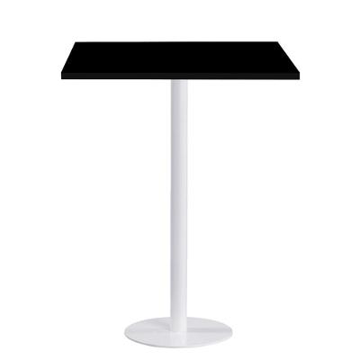 Mesa Pisa Beta Bistrô Fratini 107,50cm (a) Disco Redondo Branco Tampo Mdp Quadrado Branco 60cm( L)