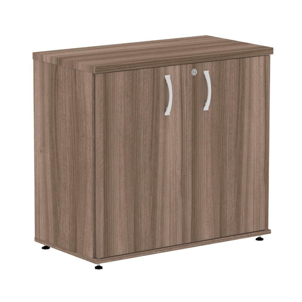 Armário Baixo P25 Pandin 80 Cm (largura) Em Mdp Cor Walnut Com 2 Portas E Prateleira - 1
