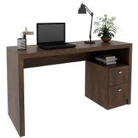 Mesa Para Escritório Escrivaninha 2 Gavetas Rústico - 1