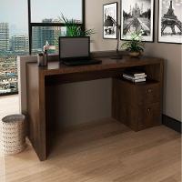 Mesa Para Escritório Escrivaninha 2 Gavetas Rústico - 6