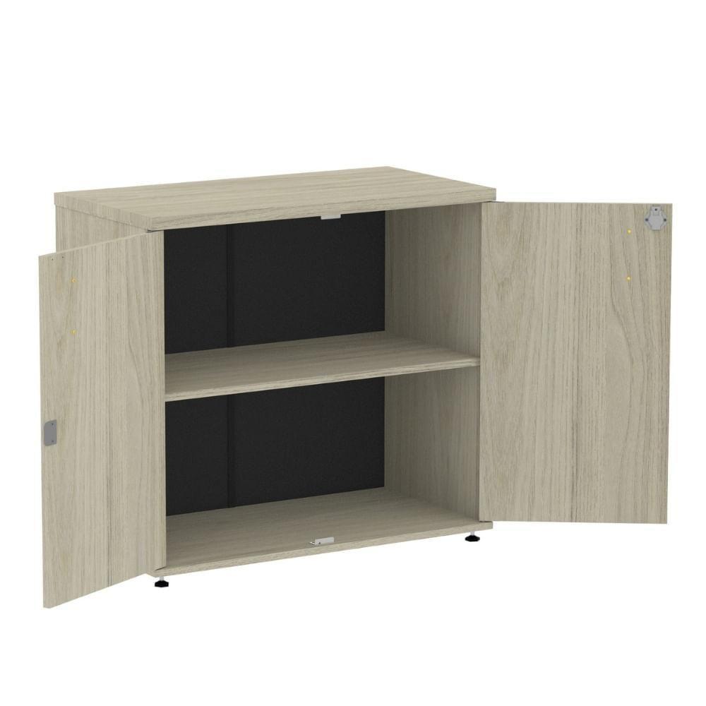 Armário Baixo P25 Pandin 80 Cm (largura) Em Mdp Cor Castanheira Natural Com 2 Portas 1 E Prateleira - 2