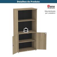 Armário Misto P25 Pandin 80 Cm (largura) Em Mdp Cor Noce Naturalle Com 2 Portas E 3 Prateleiras - 9