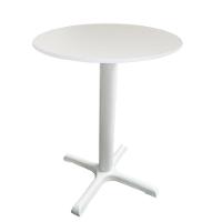 Mesa ômega Ferro Branco 74 Cm (alt) Base Em X Tampo Mdp Redondo Branco 70 Cm (larg) X 2,50 Cm (alt) - 1