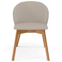 Kit 02 Cadeiras De Jantar E Estar Living Estofada Mia L02 Linho Bege - Lyam Decor - 3