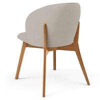 Kit 02 Cadeiras De Jantar E Estar Living Estofada Mia L02 Linho Bege - Lyam Decor - 7