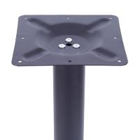 Mesa Bistrô Zeta Ferro Preto 111,50 Cm Alt Base Disco Tampo Mdp Quadrado 80 Cm Larg X 2,50 Cm Samba