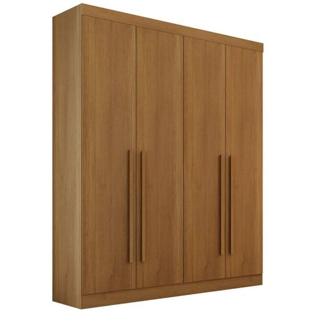 Guarda Roupa Solteiro 4 Portas 3 Gavetas - Da Vinci Plus-cinamomo - Móveis D'doro - 1