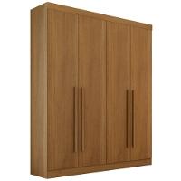Guarda Roupa Solteiro 4 Portas 3 Gavetas - Da Vinci Plus-cinamomo - Móveis D'doro - 1