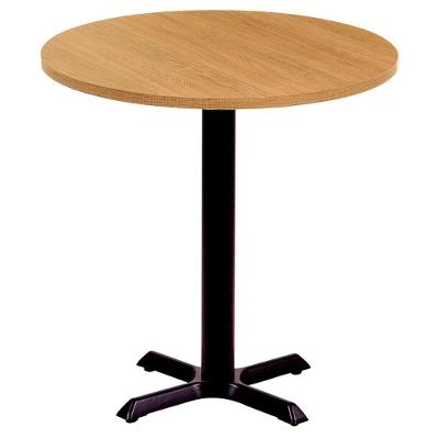 Mesa ômega Ferro Preto 74 Cm (alt) Base Em X Tampo Mdp Redondo 70 Cm (larg) X 2,50 Cm (alt) Samba