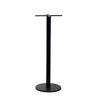 Mesa Pisa Beta Bistrô Fratini 107,50cm (a) Disco Redondo Preto Tampo Mdp Redondo Grafito 60cm (l) - 2