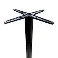 Mesa Pisa Beta Bistrô Fratini 107,50cm (a) Disco Redondo Preto Tampo Mdp Redondo Grafito 60cm (l)