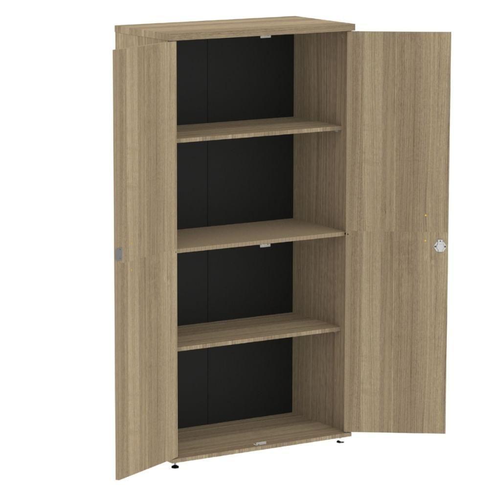 Armário Alto P25 Pandin 80 Cm (largura) Em Mdp Cor Noce Naturalle Com 2 Portas E 3 Prateleiras - 2