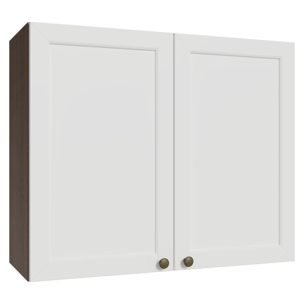 Armário Aéreo 80 Cm 2 Portas Vik Madesa Rustic/branco - 1