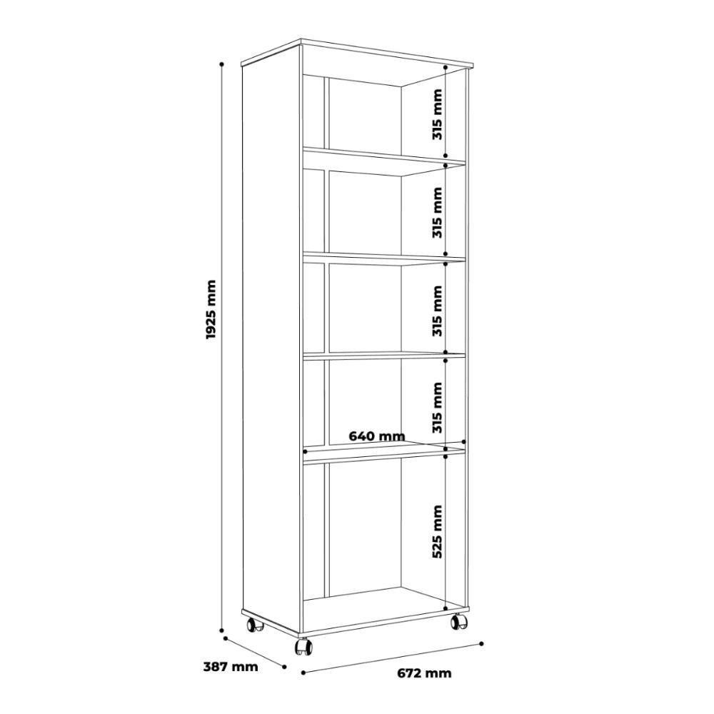 Armário Multiuso Tamar Lavanderia 4 Prateleiras Branco - 3