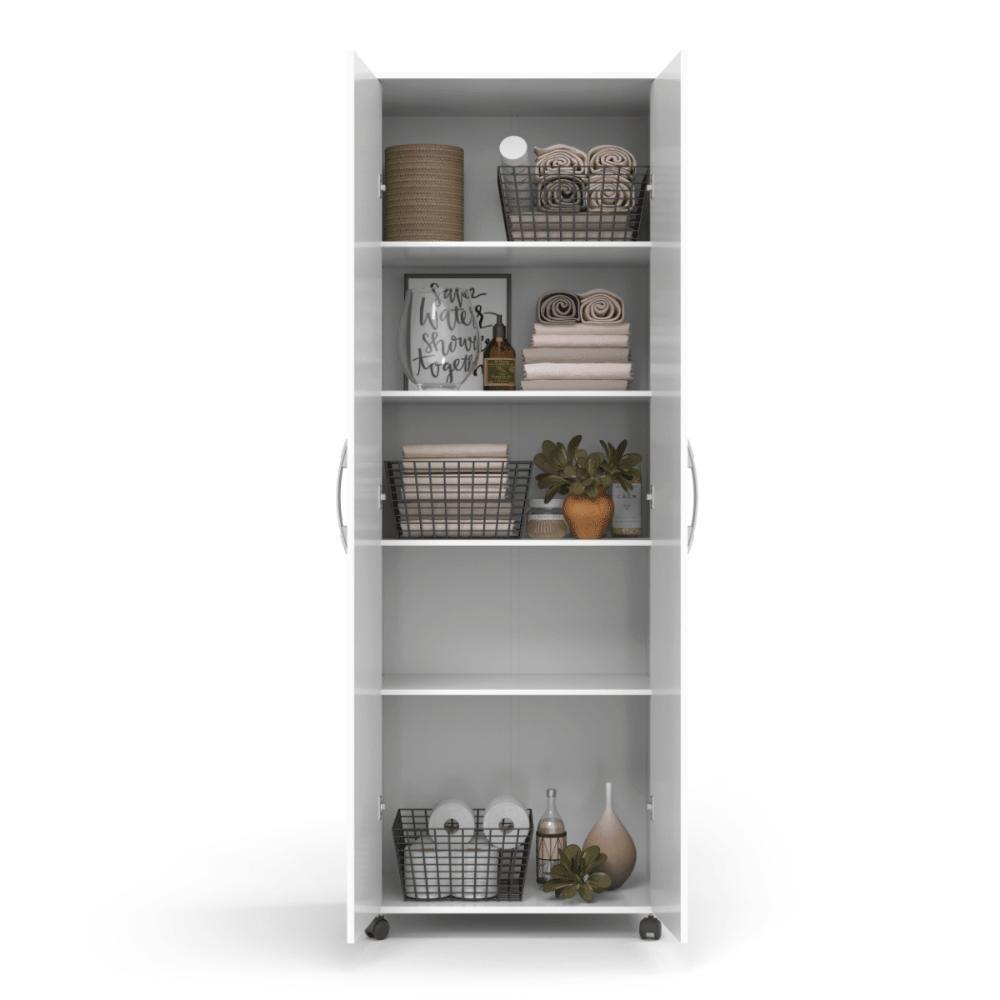Armário Multiuso Tamar Lavanderia 4 Prateleiras Branco - 7
