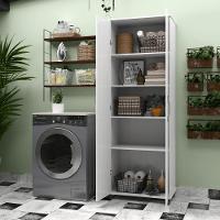 Armário Multiuso Tamar Lavanderia 4 Prateleiras Branco - 1